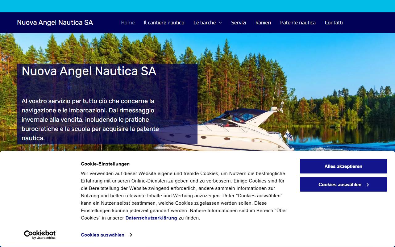 Anteprima del sito: Nuova Angel Nautica SA