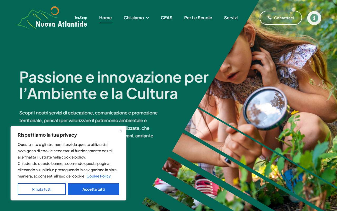Anteprima del sito: Associazione Nuova Atlantide