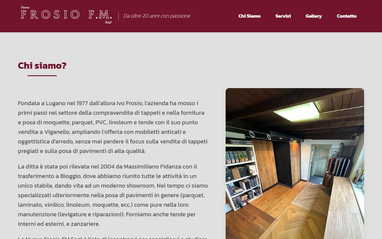 Anteprima del sito: Nuova Frosio F.M. Sagl