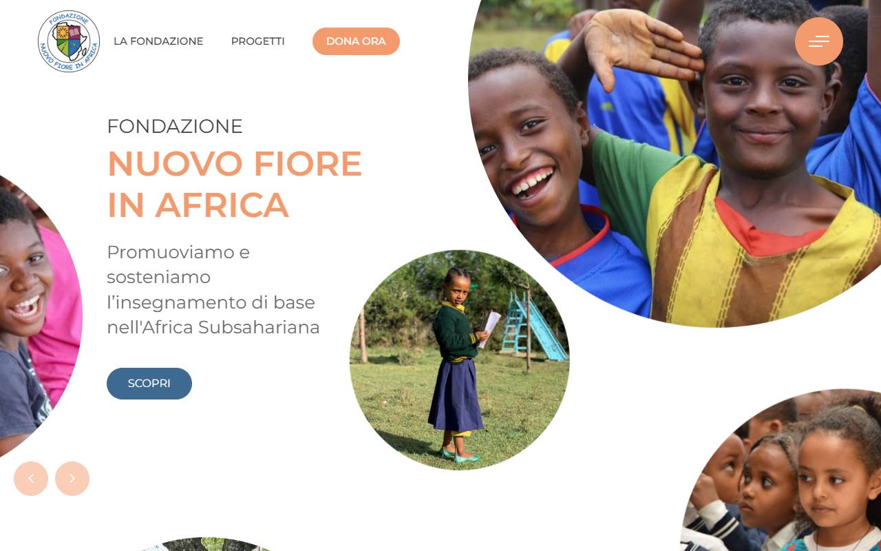 Anteprima del sito: Fondazione Nuovo Fiore in Africa