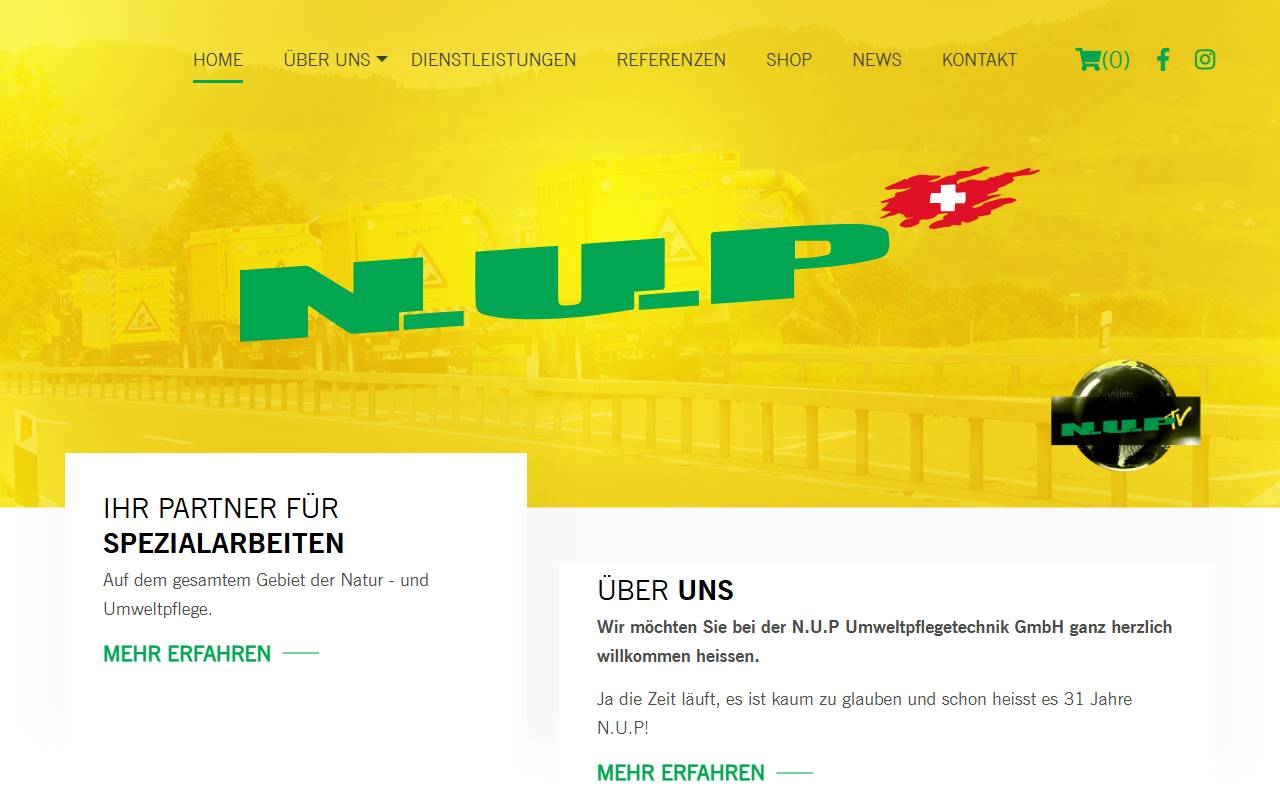 Anteprima del sito: N.U.P Umweltpflegetechnik Immo AG