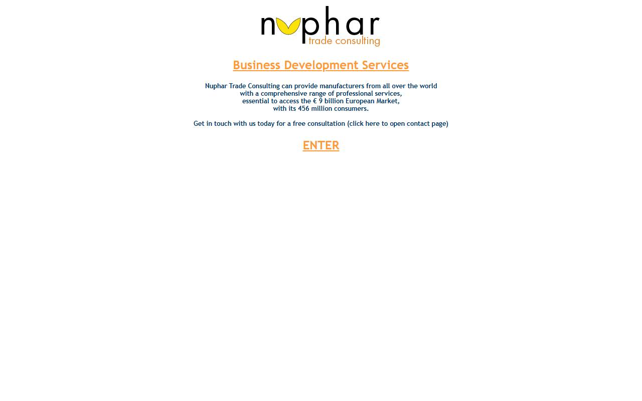Anteprima del sito: NUPHAR TRADE CONSULTING SAGL