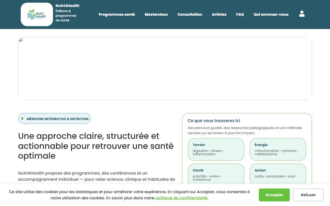 Anteprima del sito: Nutri4health.editions Sagl