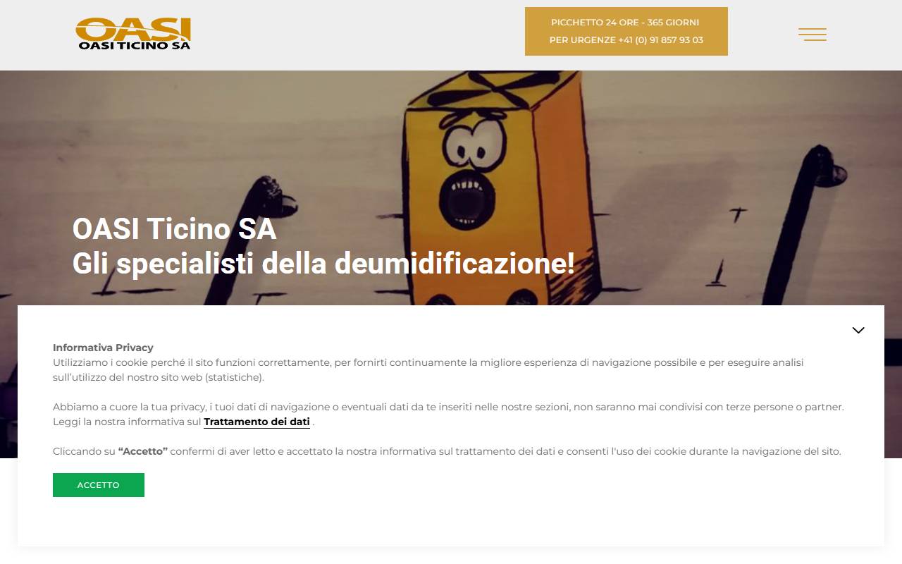 Anteprima del sito: Oasi Ticino SA