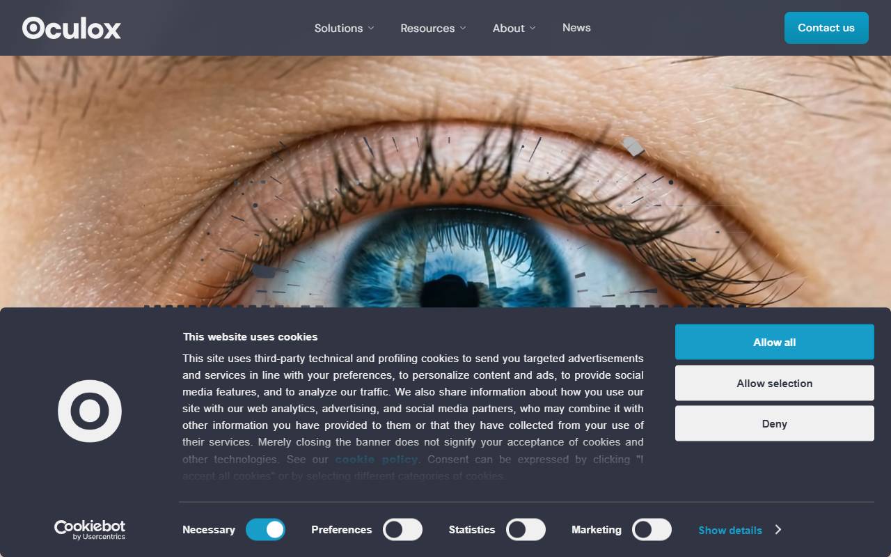 Anteprima del sito: OCULOX Technologies SA