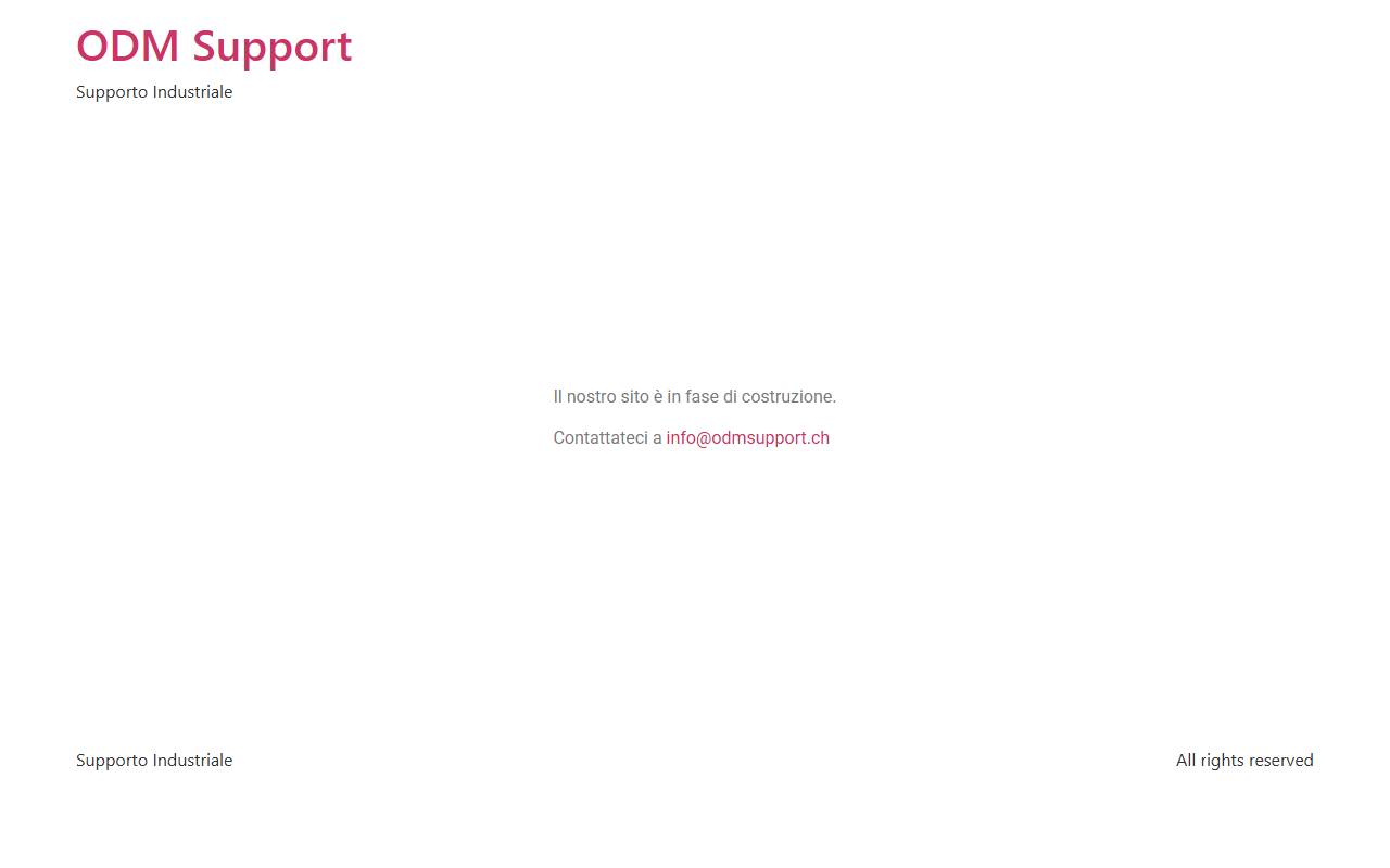 Anteprima del sito: ODM Support Sagl
