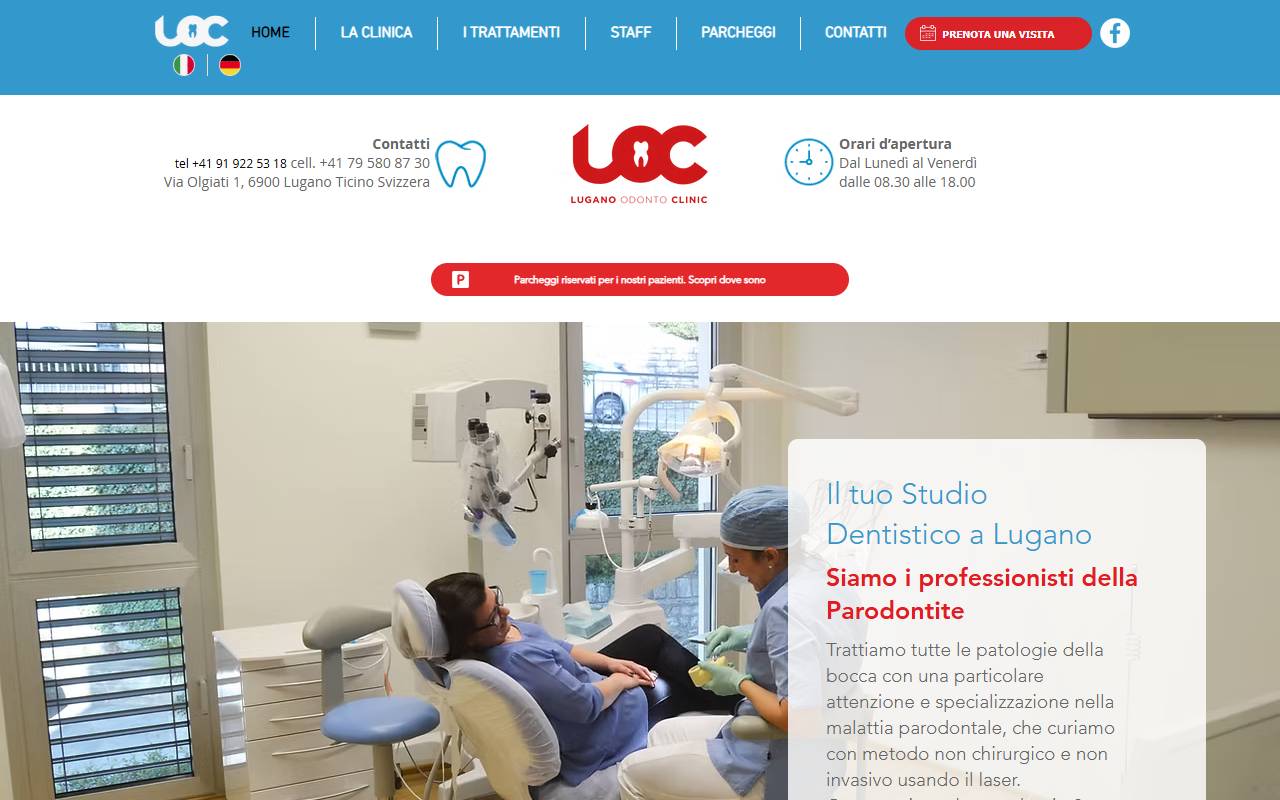 Anteprima del sito: Lugano Odonto Clinic SA