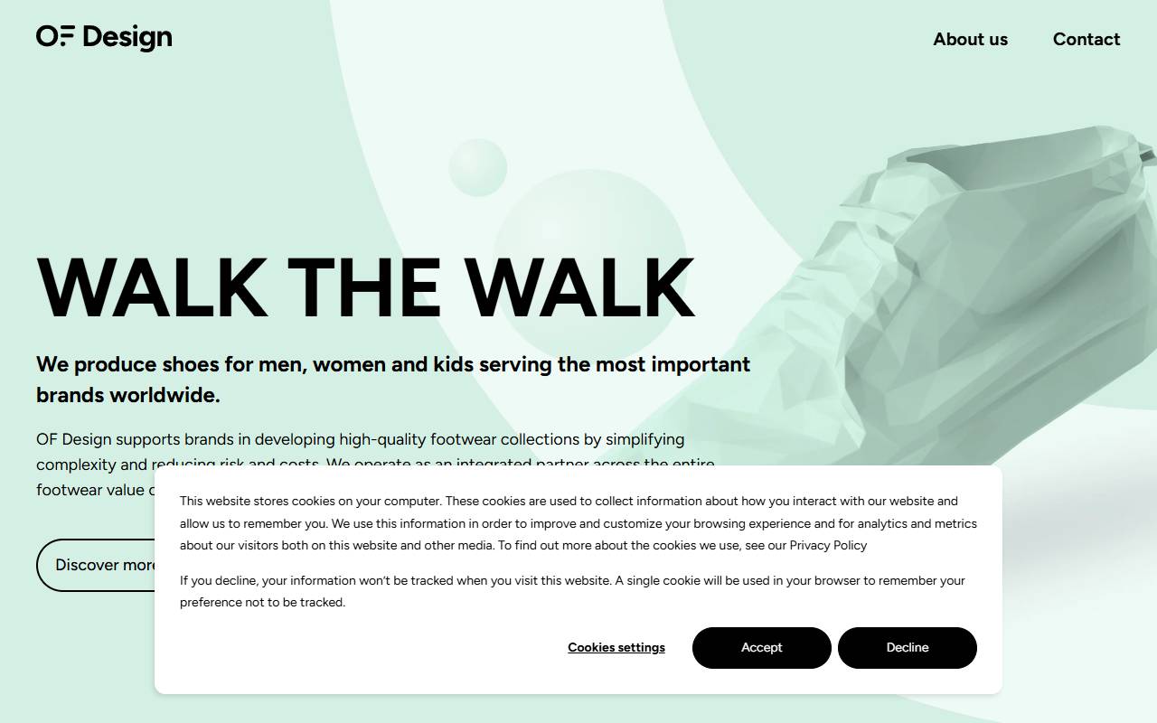Anteprima del sito: OF DESIGN SAGL