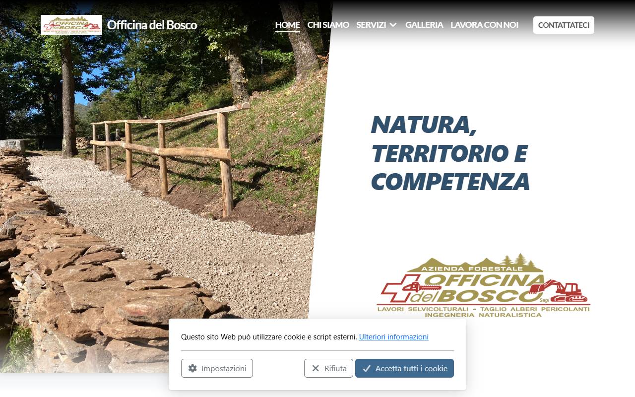 Anteprima del sito: Officina del Bosco Sagl