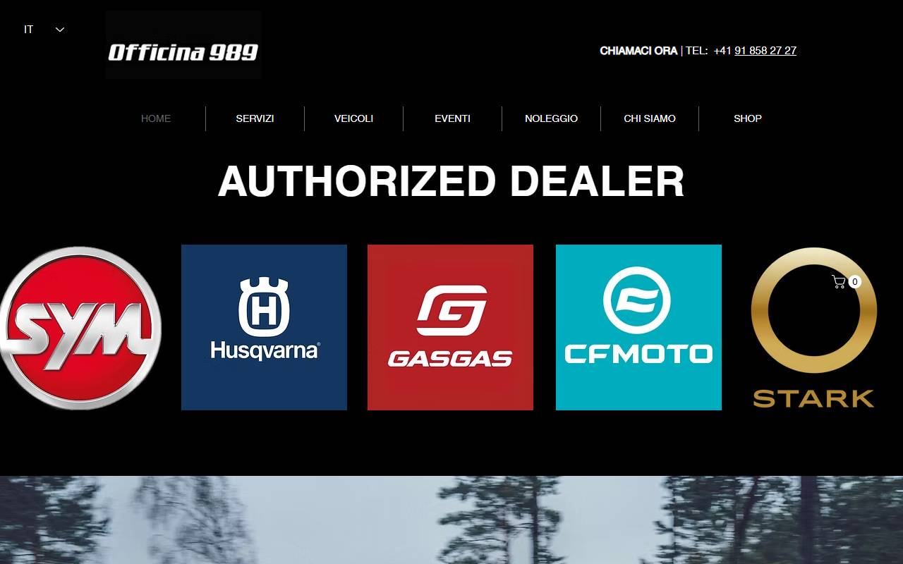 Anteprima del sito: Officina 989 Sagl