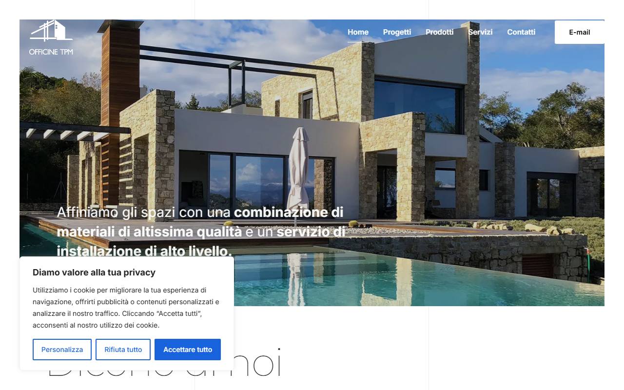 Anteprima del sito: OFFICINE TPM SAGL