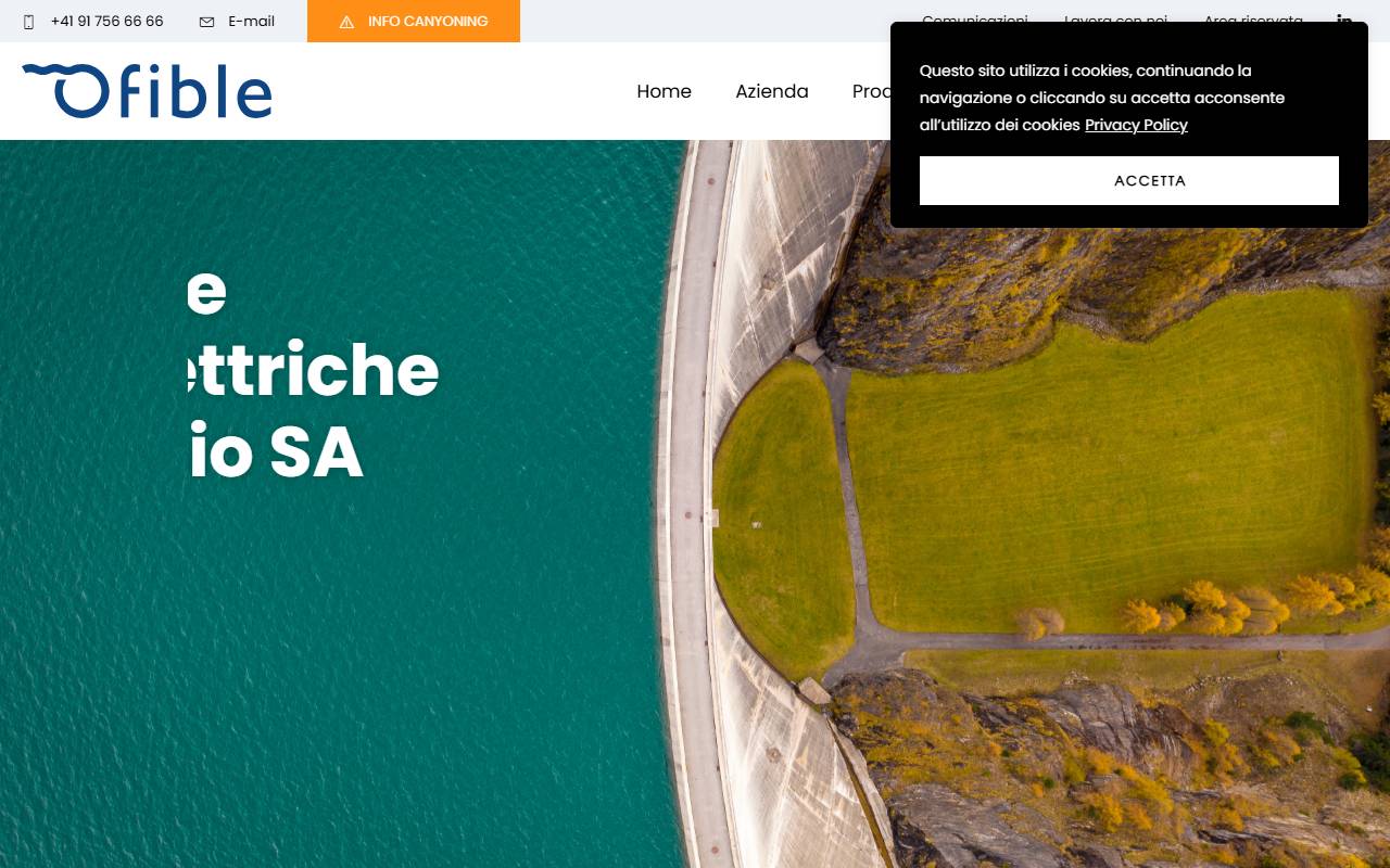 Anteprima del sito: Officine idroelettriche di Blenio SA