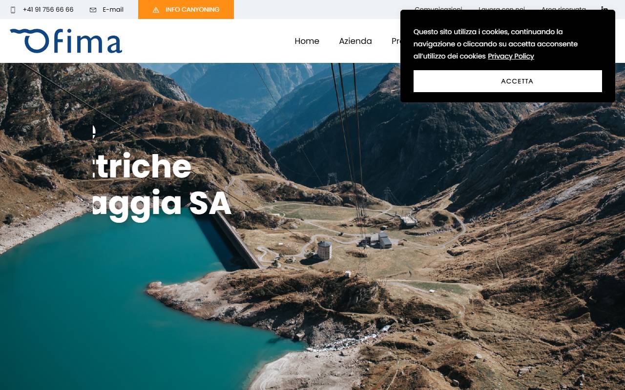 Anteprima del sito: Officine Idroelettriche della Maggia SA