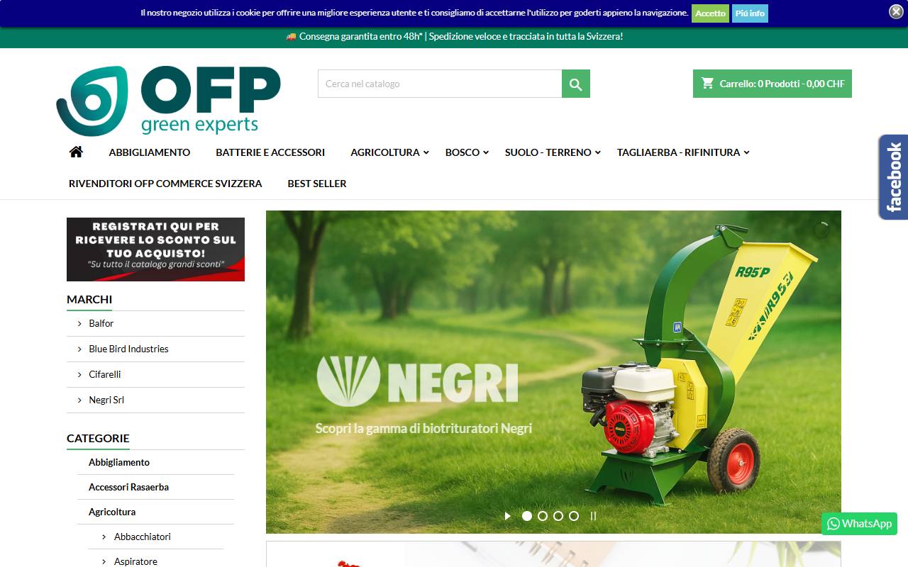 Anteprima del sito: OFP Commerce Sagl