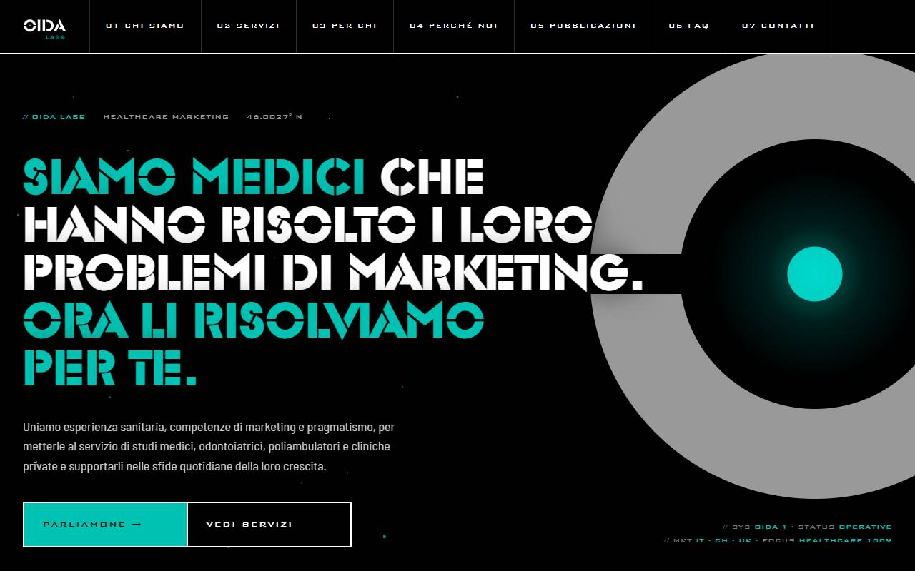 Anteprima del sito: OIDA Labs Sagl