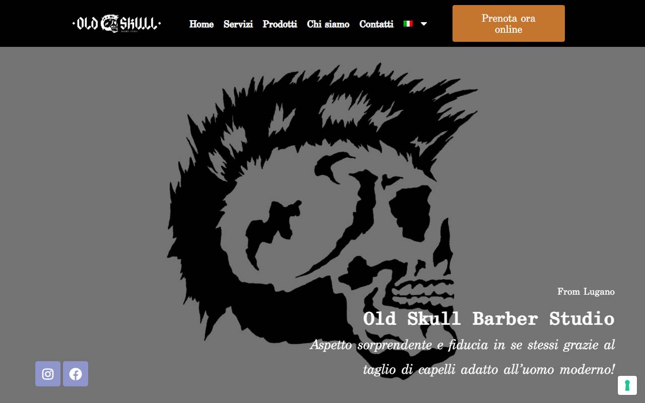 Anteprima del sito: Old Skull Barber Studio Sagl