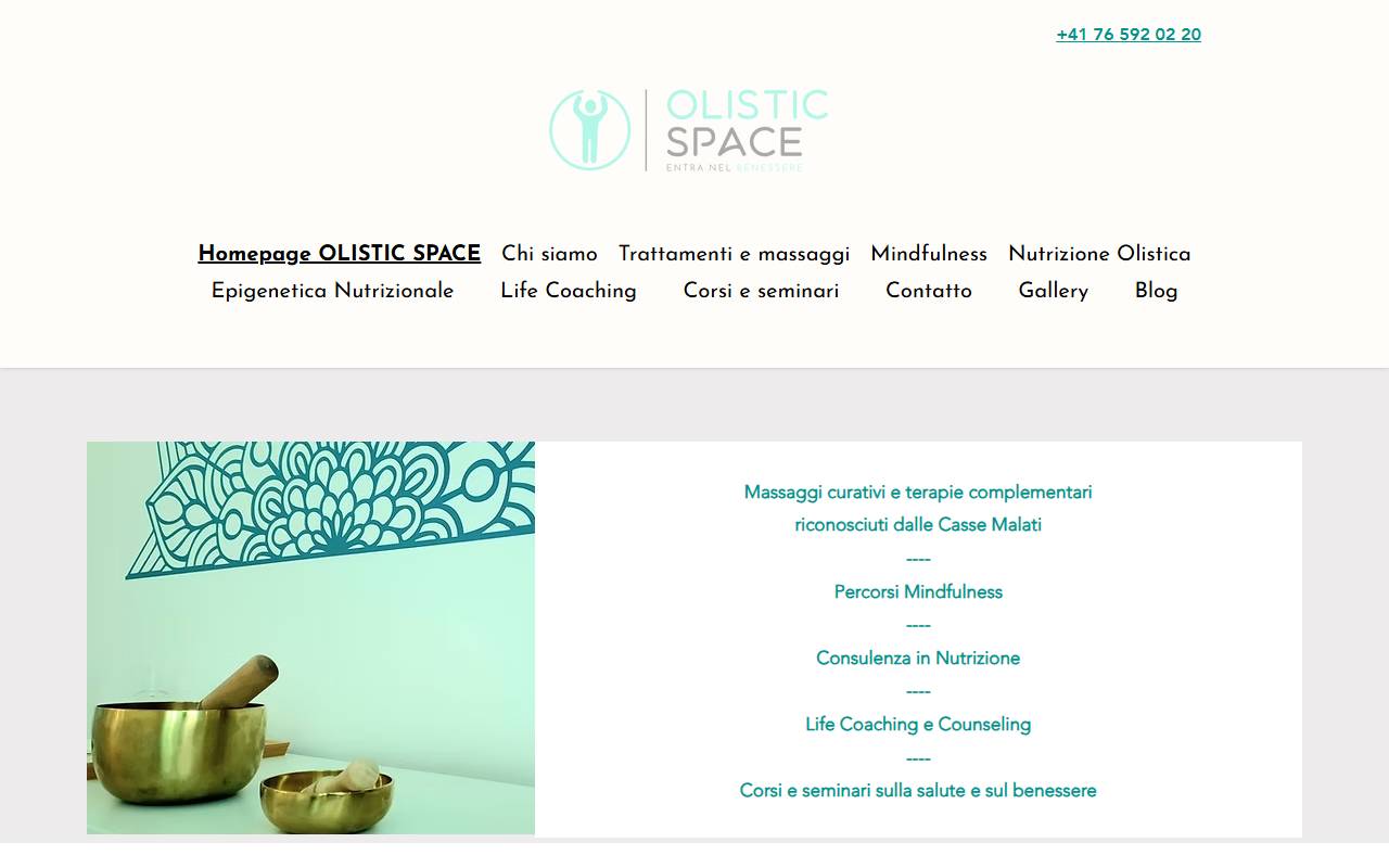 Anteprima del sito: OLISTIC SPACE di Oxana Rovaris
