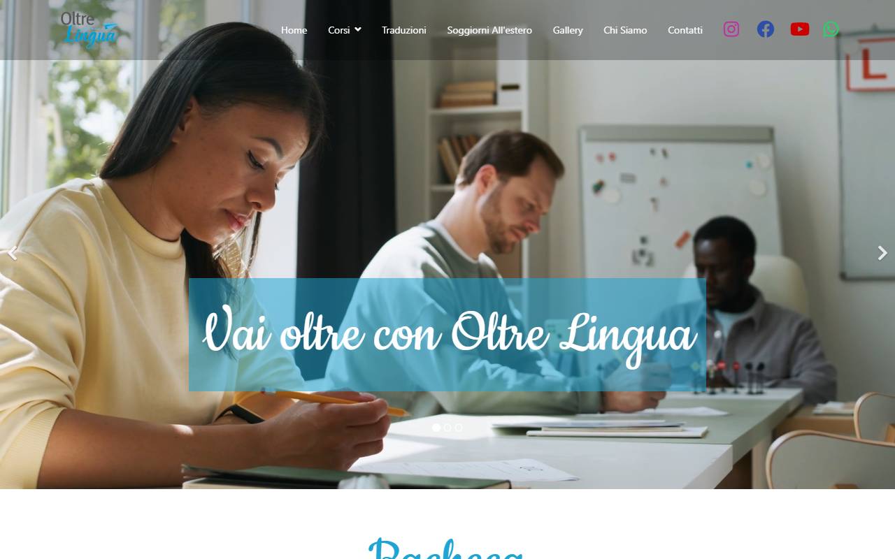 Anteprima del sito: Oltre lingua Sagl