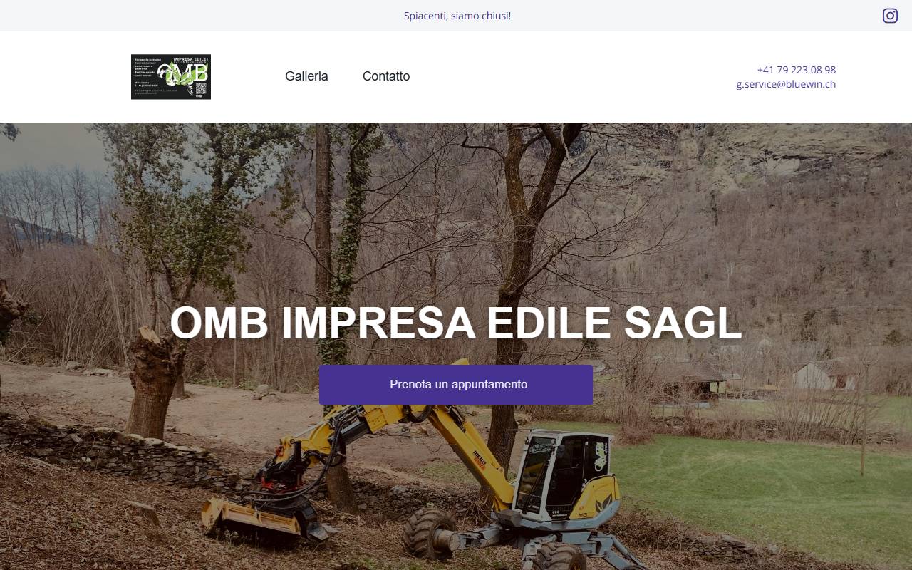 Anteprima del sito: OMB Impresa Edile Sagl