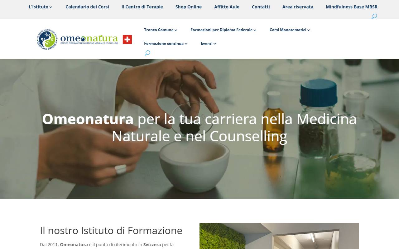 Anteprima del sito: OMEONATURA Sagl