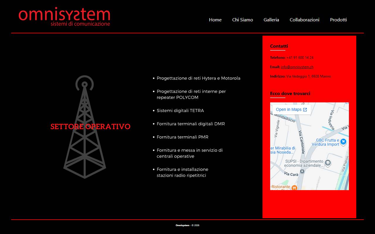 Anteprima del sito: Omnisystem SA
