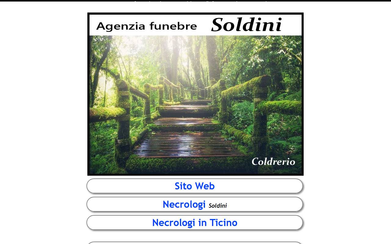 Anteprima del sito: Agenzia Funebre Soldini Sagl