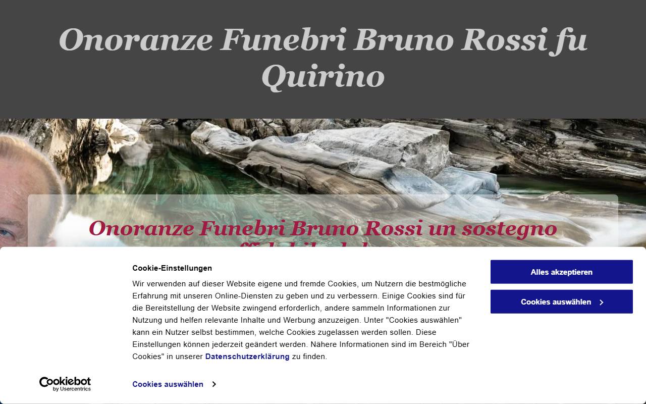 Anteprima del sito: Bruno Rossi - Onoranze Funebri - SA