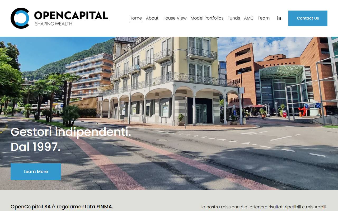 Anteprima del sito: OpenCapital SA