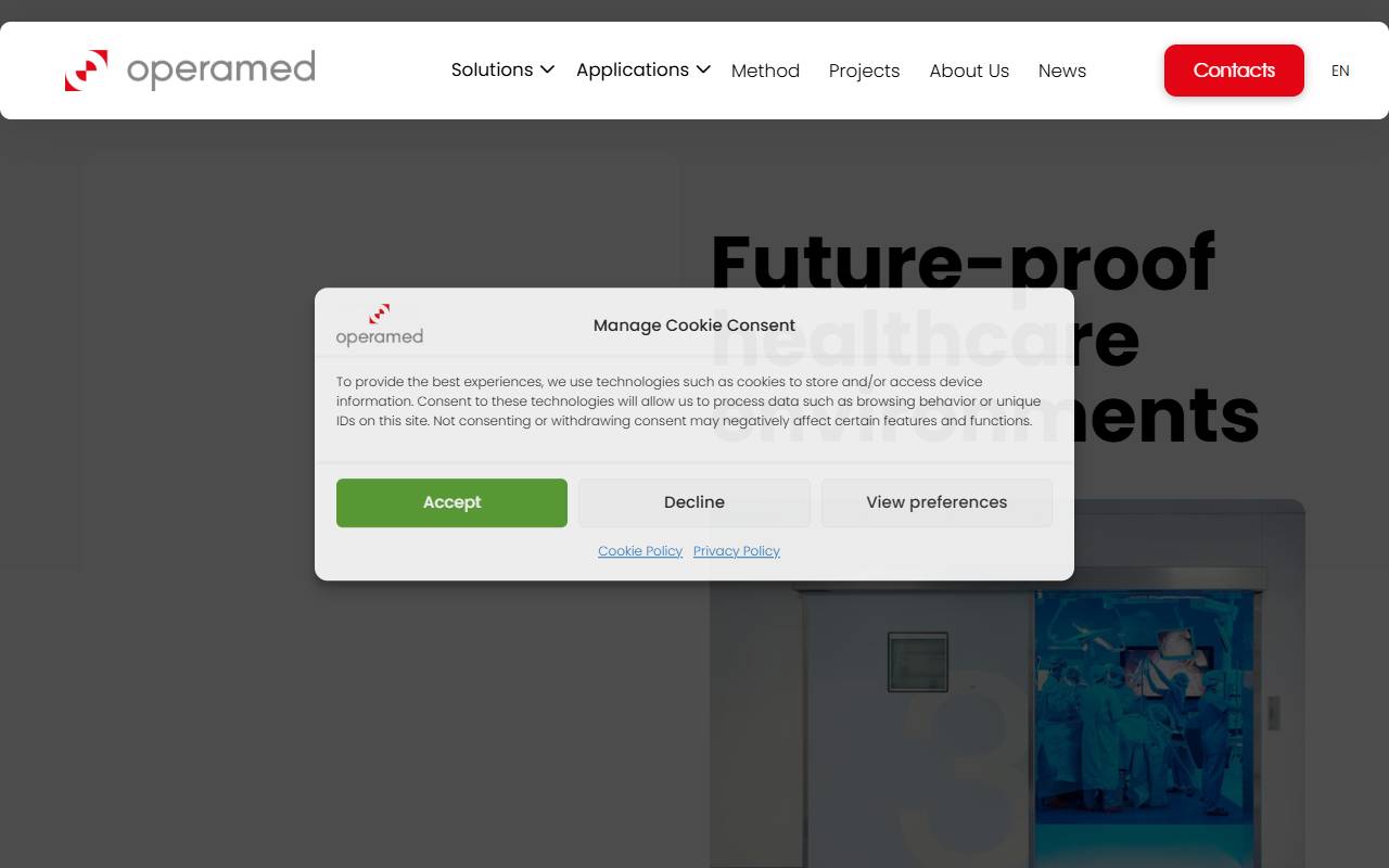 Anteprima del sito: Operamed (Suisse) Sagl