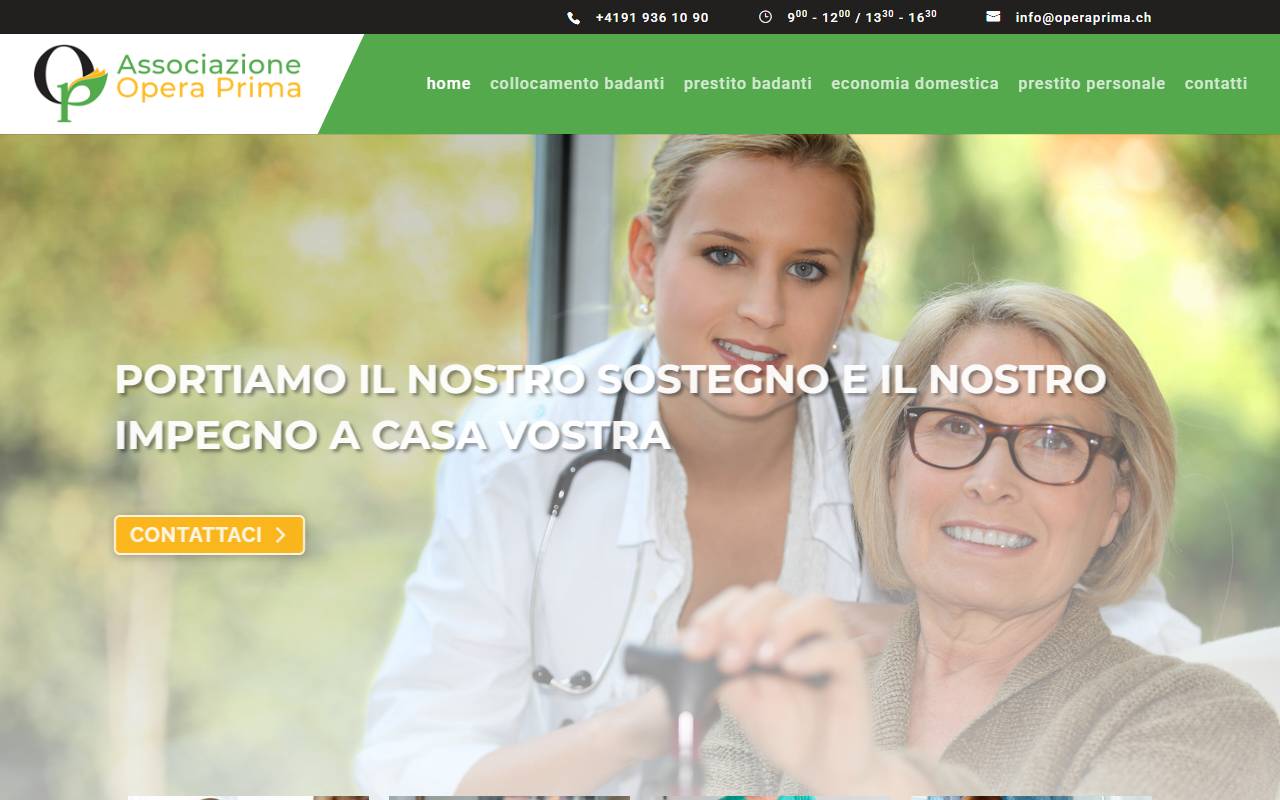 Anteprima del sito: Associazione Opera Prima