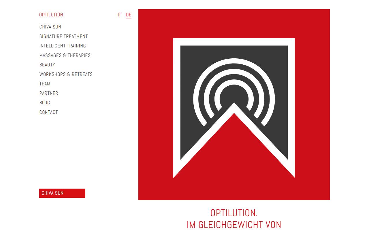 Anteprima del sito: optilution ag