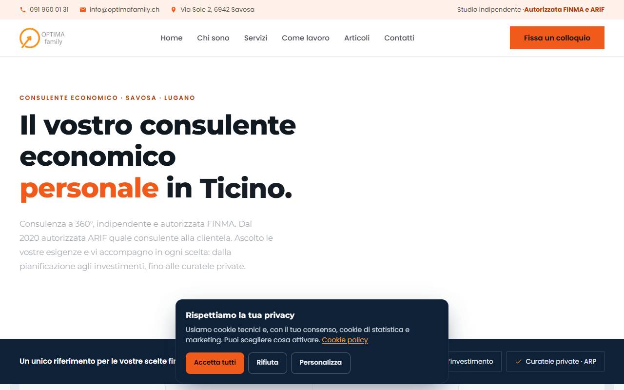 Anteprima del sito: Optima Family Sagl