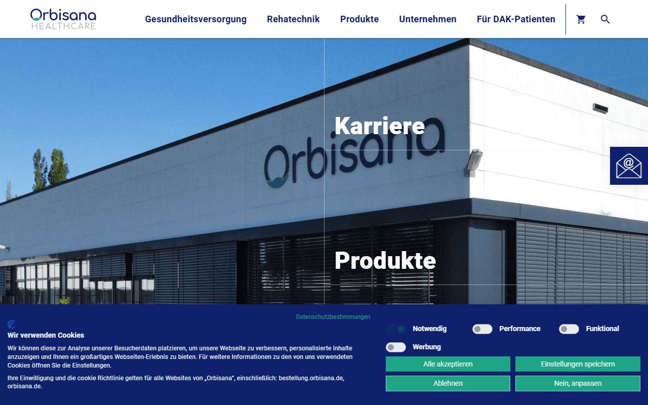 Anteprima del sito: Orbisana SA