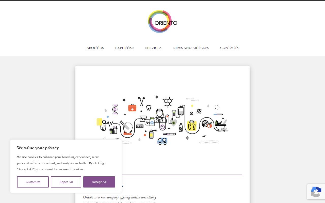 Anteprima del sito: Oriento SA