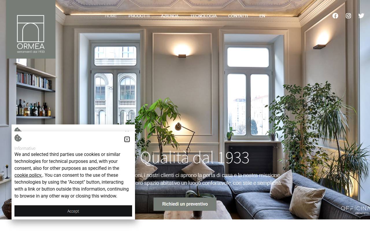 Anteprima del sito: ORMEA SUISSE Sagl