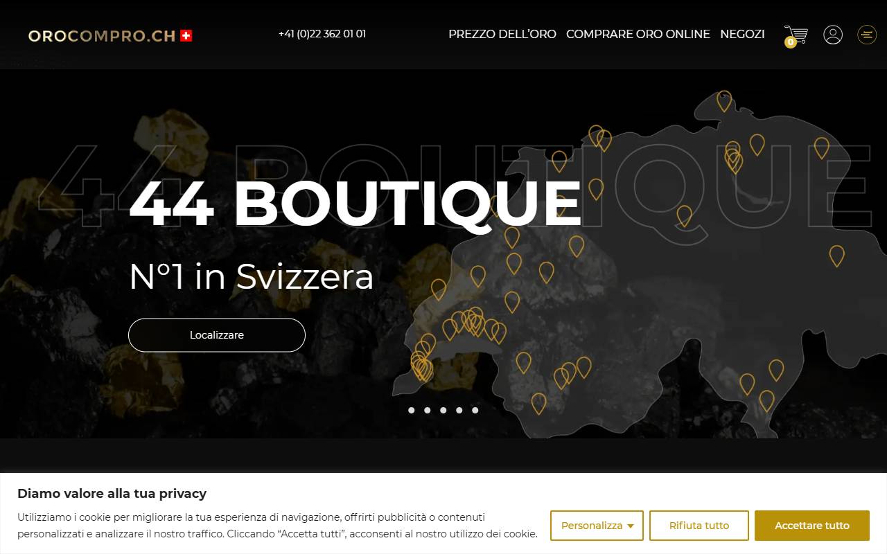 Anteprima del sito: GOLD Business Time Sàrl, succursale di Bellinzona