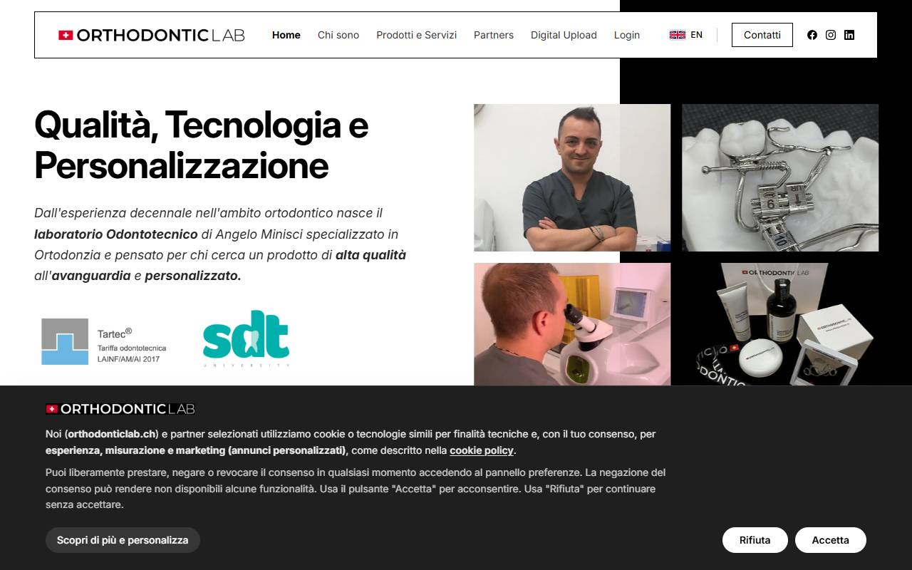 Anteprima del sito: Orthodontic Lab di Angelo Minisci