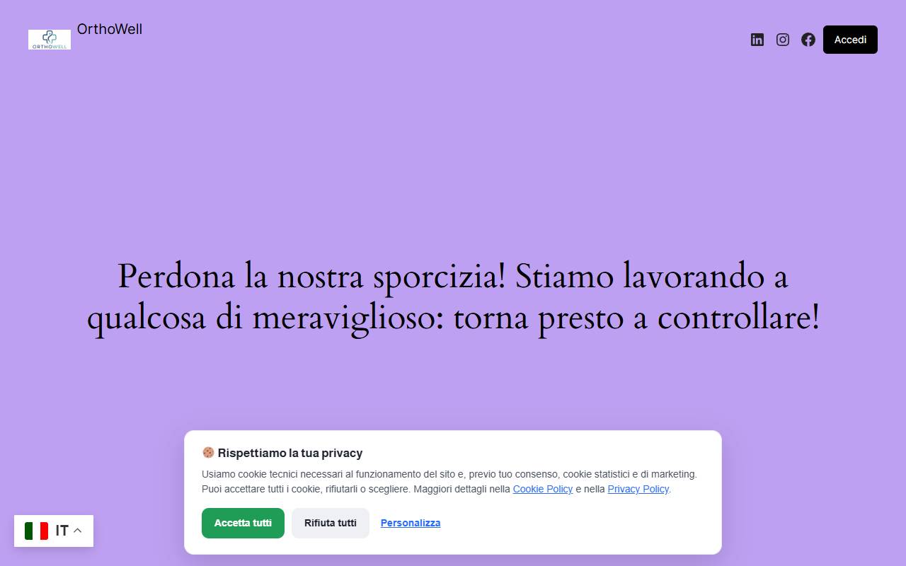 Anteprima del sito: ORTHOWELL Paolo Volpi