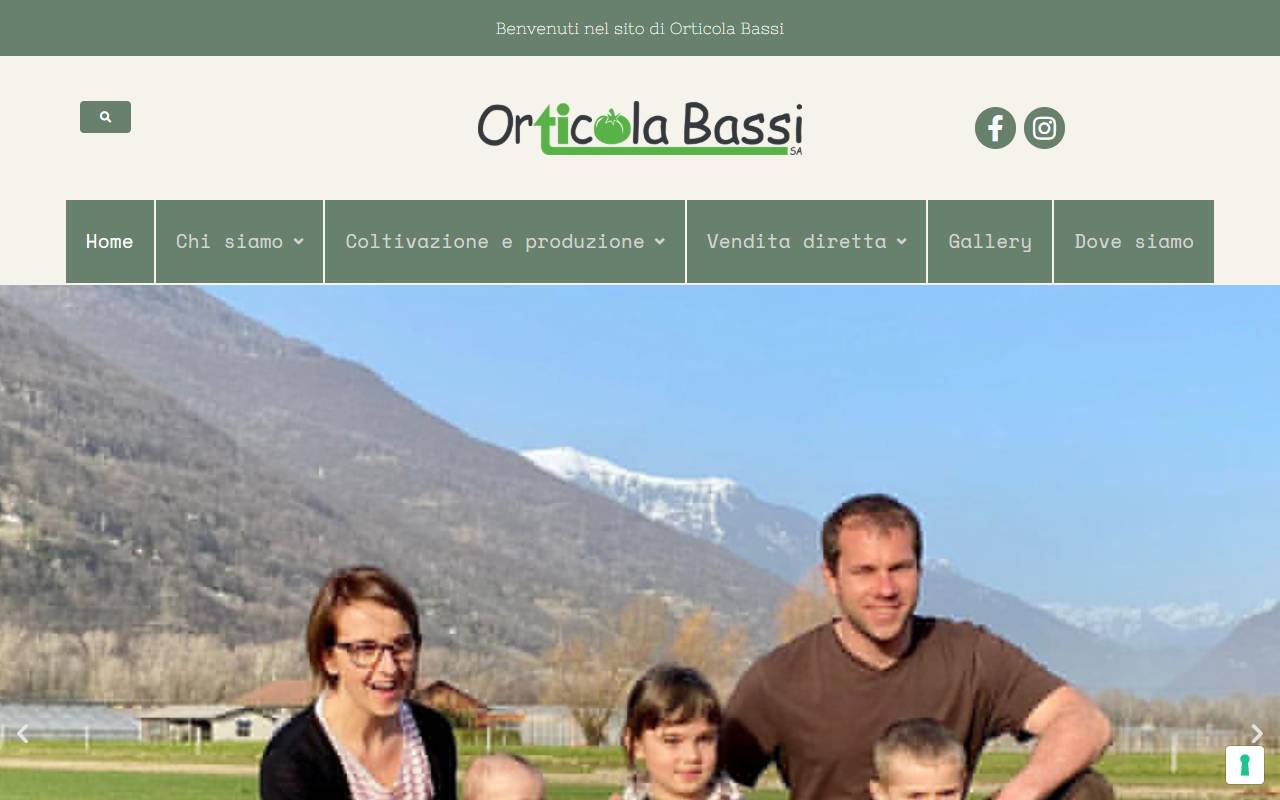 Anteprima del sito: Orticola Bassi SA
