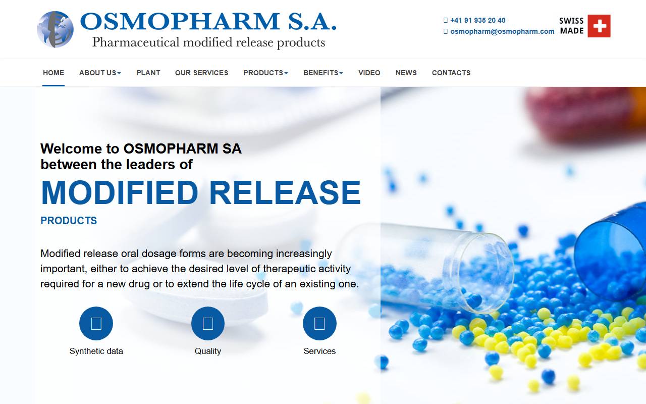 Anteprima del sito: Osmopharm SA