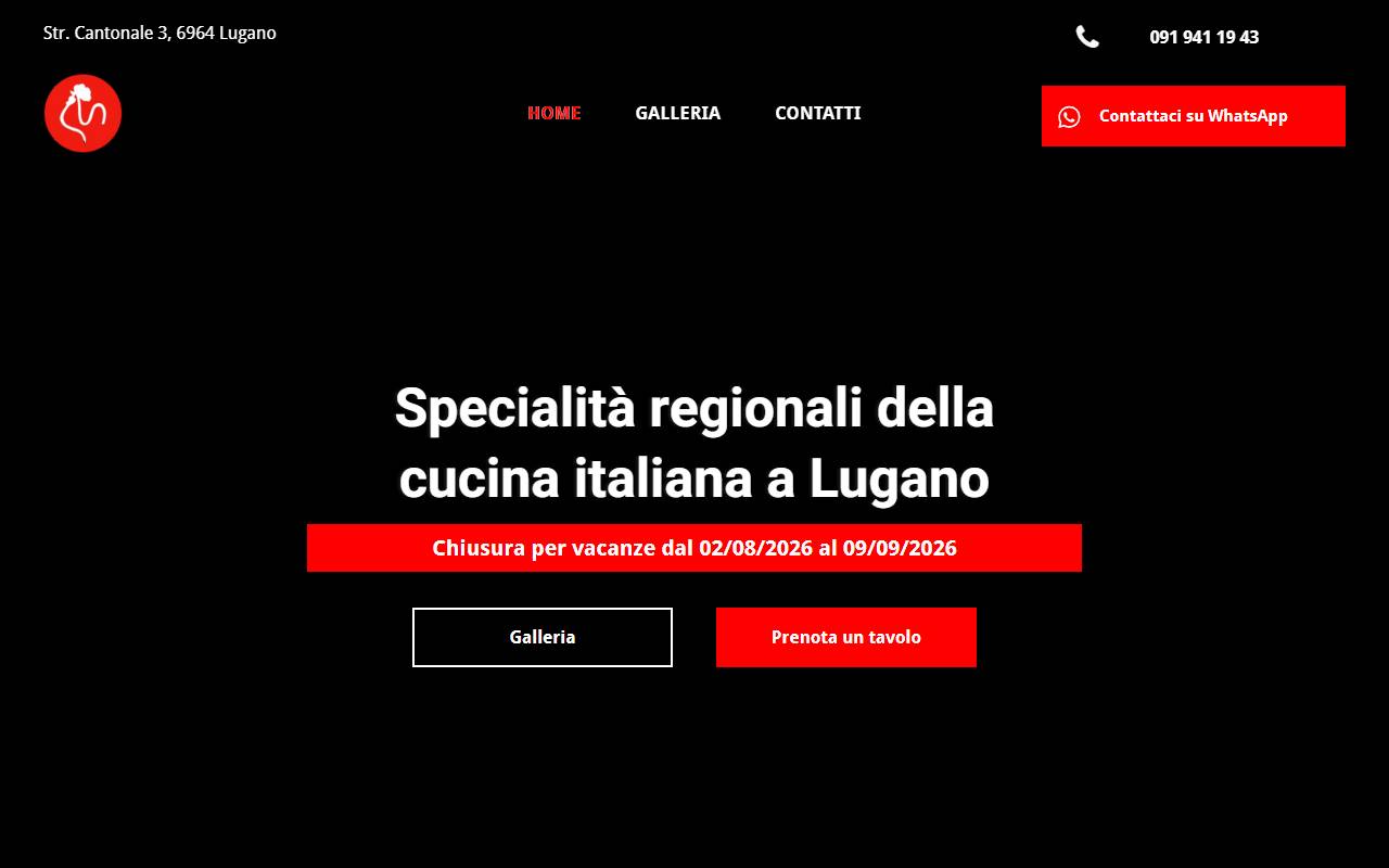 Anteprima del sito: Osteria Gallo d'Oro di Matteo e Lisabeth Napolitano SNC
