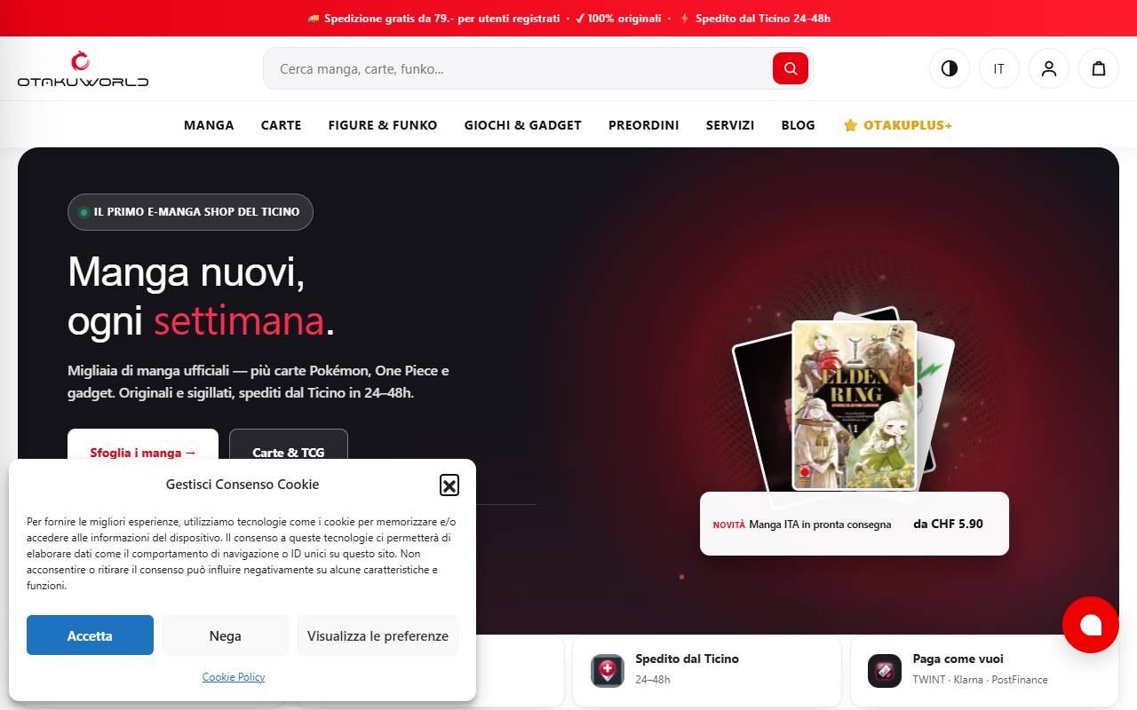 Anteprima del sito: OtakuWorld.ch Sagl