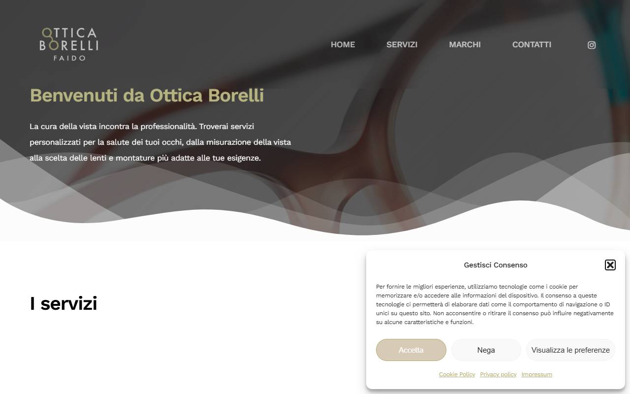Anteprima del sito: OTTICA BORELLI