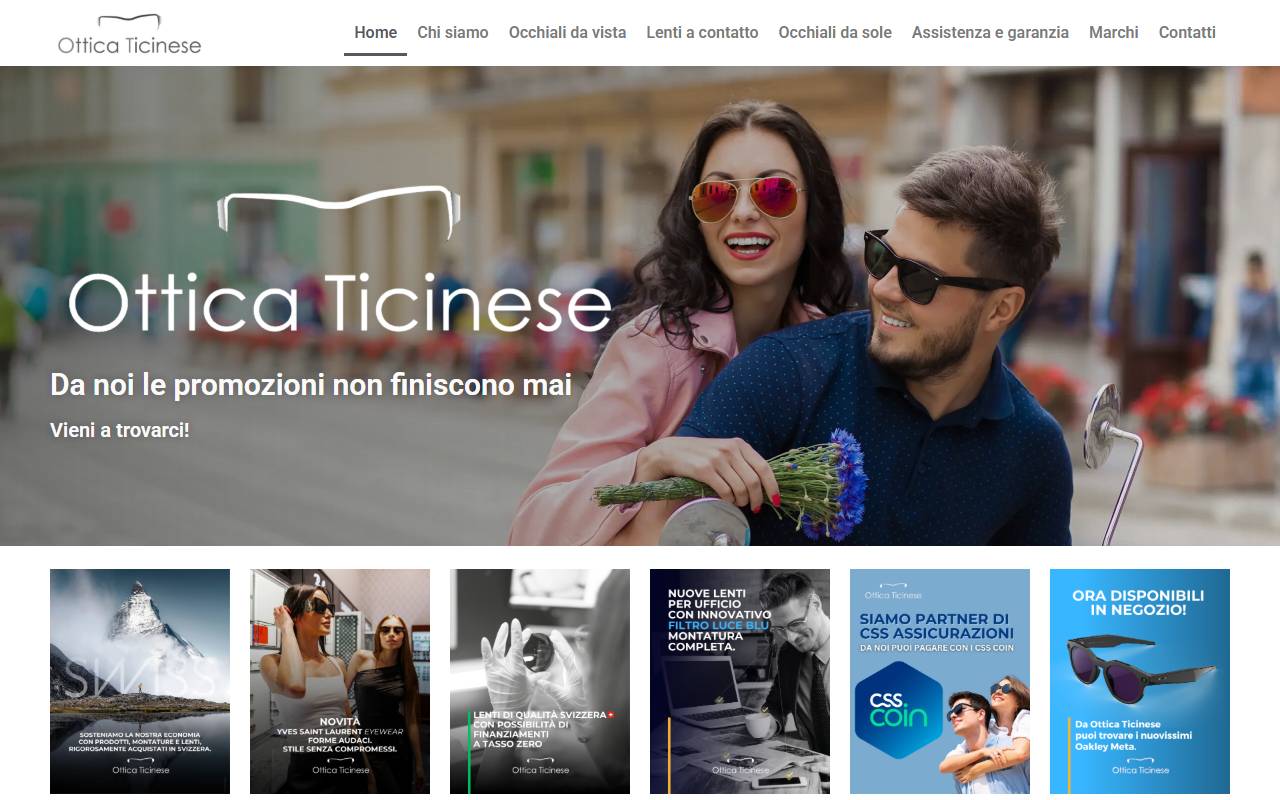 Anteprima del sito: Ottica Ticinese SA