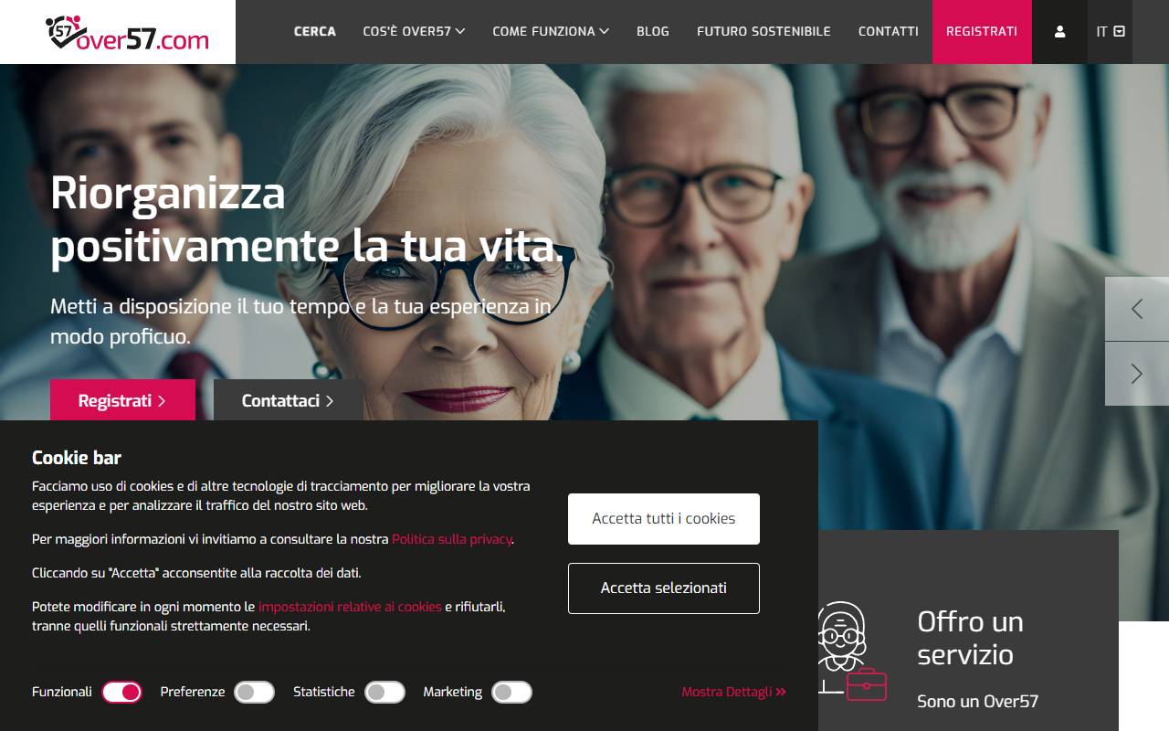 Anteprima del sito: Over57 SA