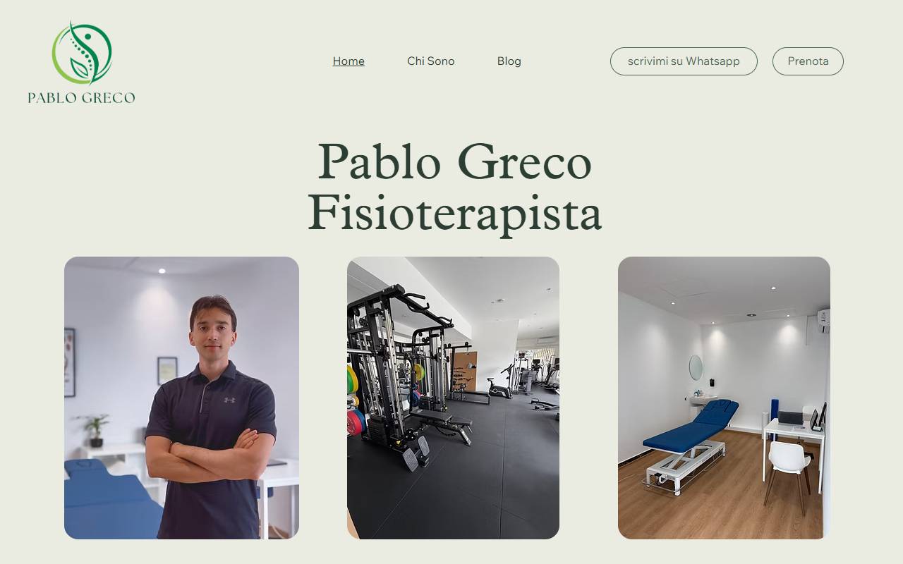 Anteprima del sito: PABLO GRECO FISIOTERAPISTA