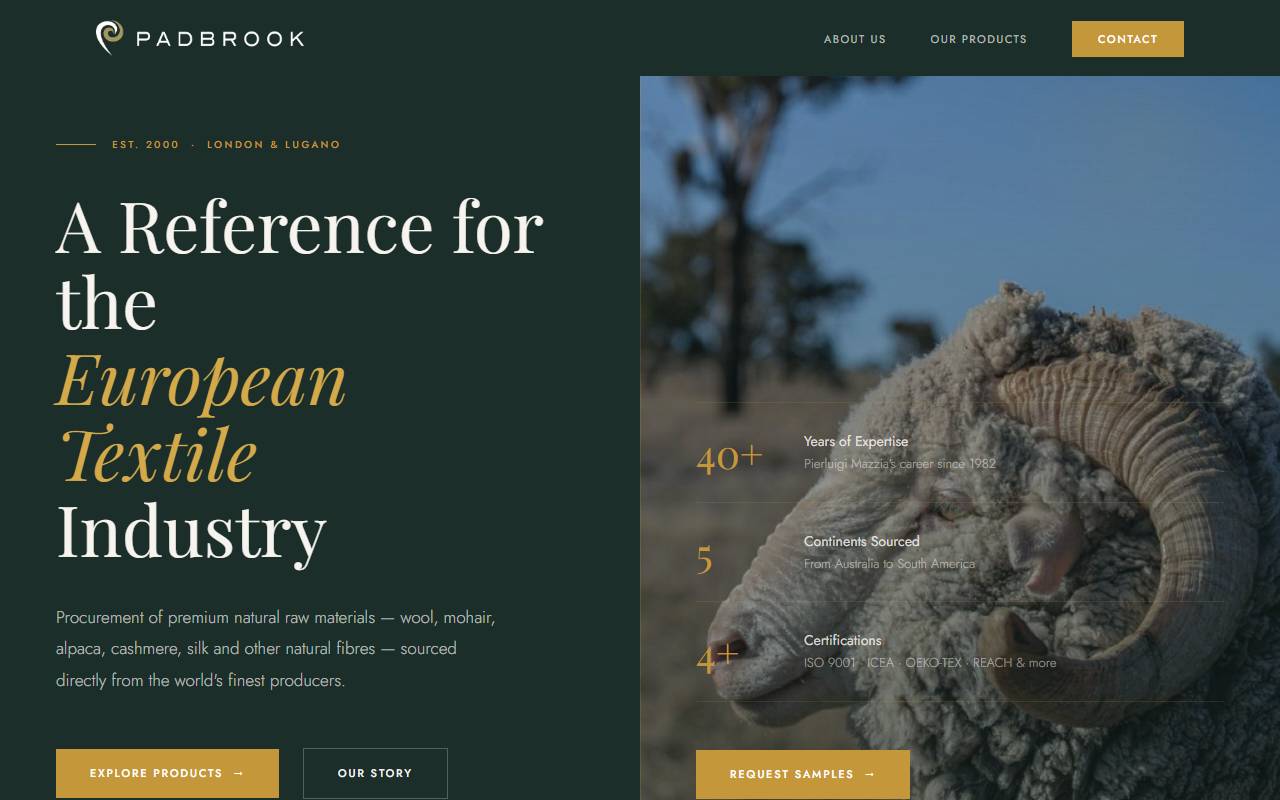 Anteprima del sito: Padbrook Limited, Cardiff, Lugano Swiss Branch