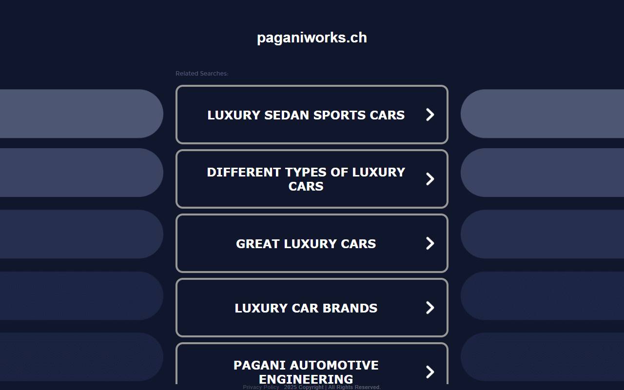 Anteprima del sito: Pagani Works Sagl