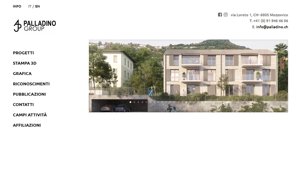 Anteprima del sito: Palladino architetti SA