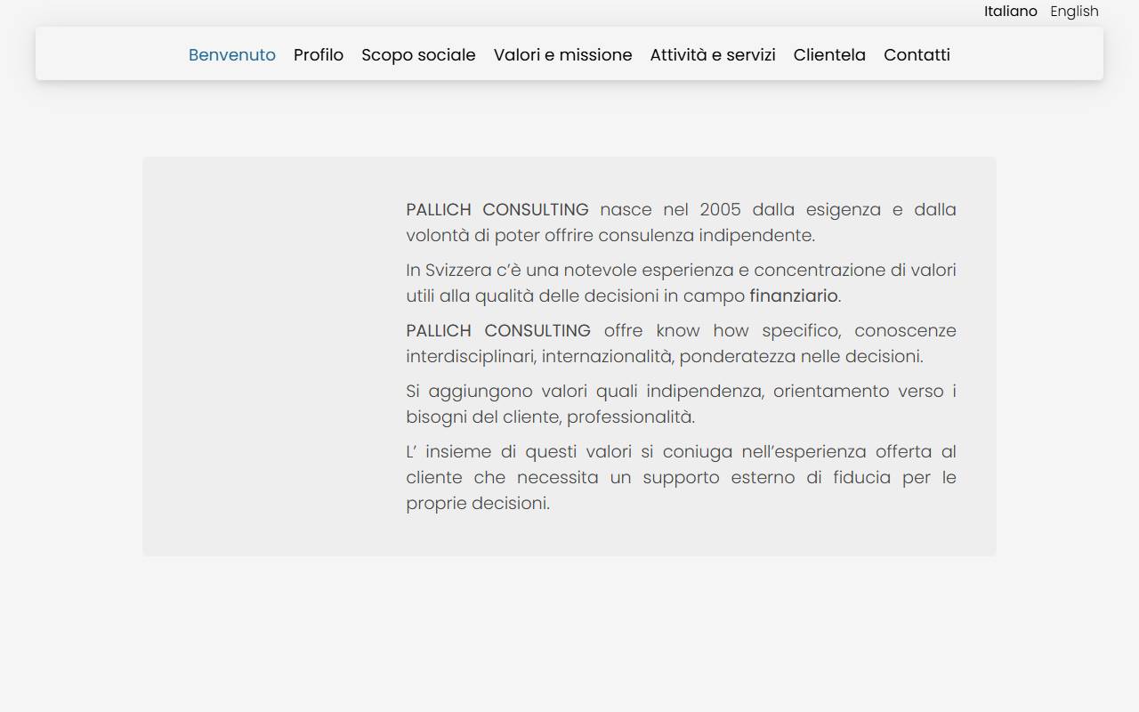 Anteprima del sito: PALLICH CONSULTING
